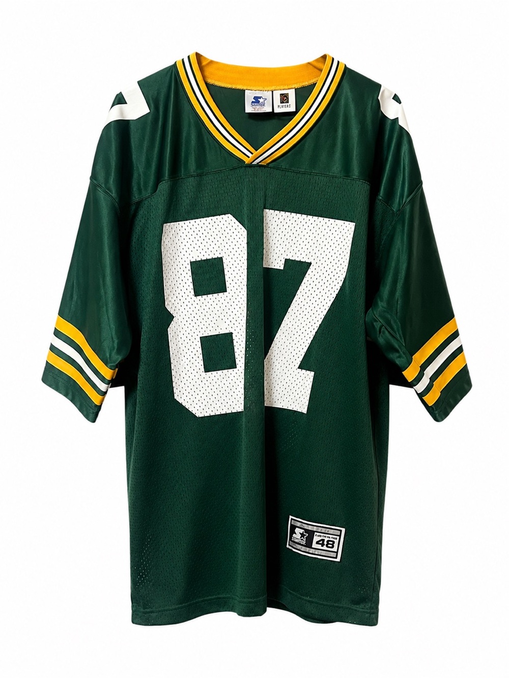 STARTER Green Bay Packers Mesh Athletic Jersey with White & Black Patch